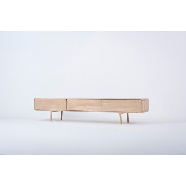 ТВ скрин от масивен дъб с 3 чекмеджета Fawn - Gazzda-image-2