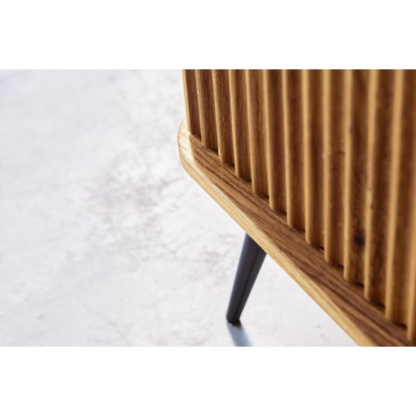 Масичка за телевизор от дъбова дървесина в естествен цвят 180x57 cm Kula - The Beds-image-1