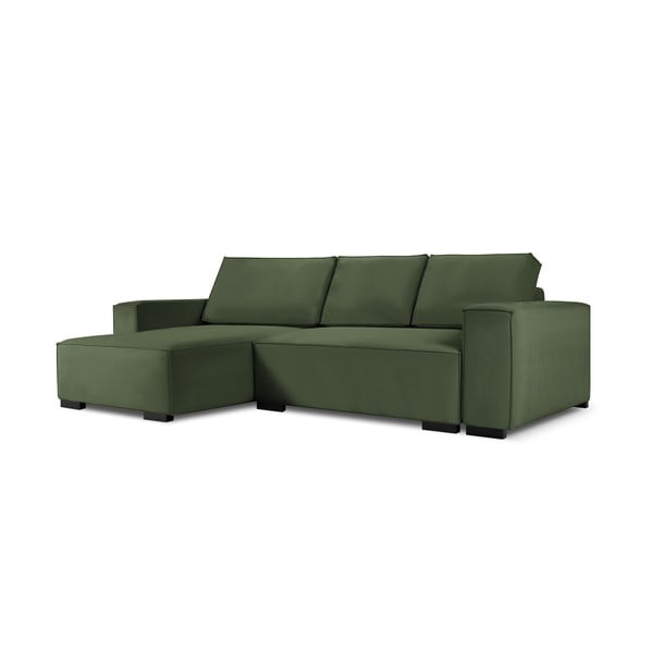 Разтегателен диван от зелен велур Azalea - Mazzini Sofas