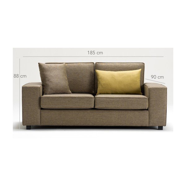 Кафяв двуместен диван Doty - Balcab Home-image-3