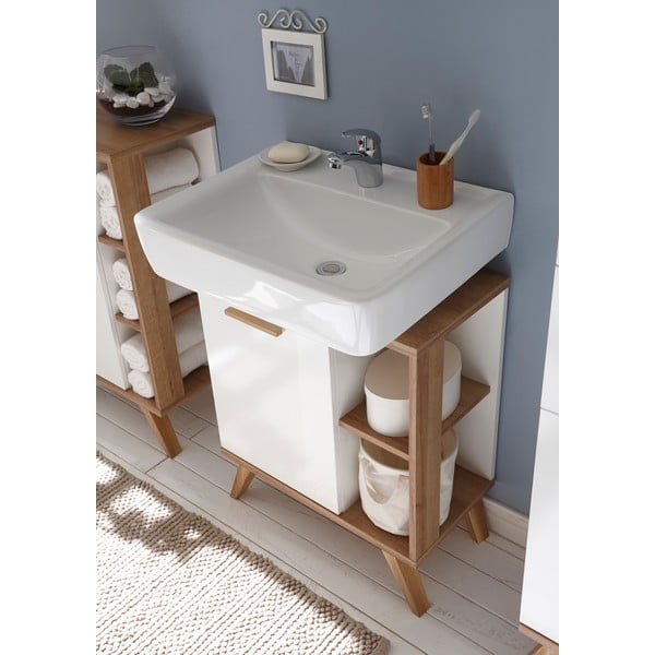 Бял шкаф под умивалника 60x65 cm Set 923 - Pelipal-image-4