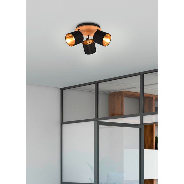 Прожектор в черен и естествен цвят ø 12 cm Tommy – Reality-image-1