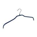 Комплект от 4 сини неплъзгащи се закачалки за дрехи и държачи Hanger Slim - Wenko