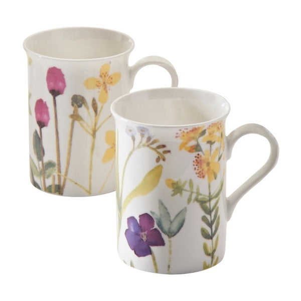 Sada 2 porcelánových hrnků s motivem květin Price & Kensington Bloom, 300 ml