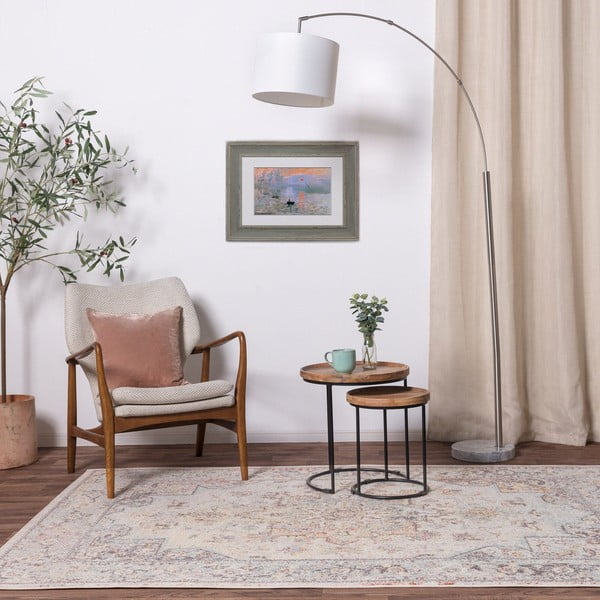 Кремав килим 200x290 cm Flores – Asiatic Carpets-image-1