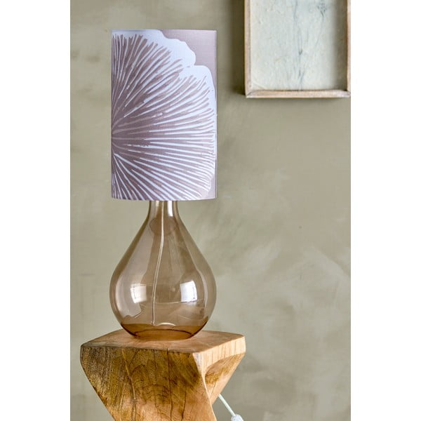 Кафява настолна лампа с текстилен абажур (височина 65 cm) Leni – Bloomingville-image-1