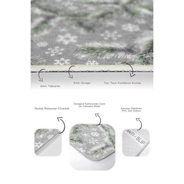 Сиви текстилни постелки за баня в комплект от 2 бр. 60x100 cm - Mila Home-image-2