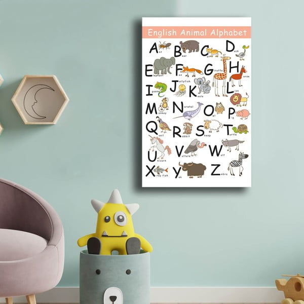 Детска картина 45x70 cm Alphabet - Wallity-image-1