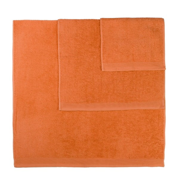 Sada 3 oranžových ručníků Artex Delta