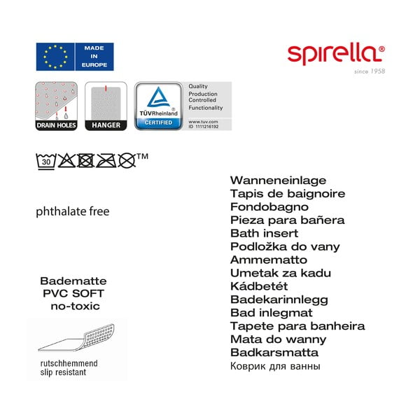 Подложка против хлъзгане за душ 53x53 cm Ruby – Spirella-image-1