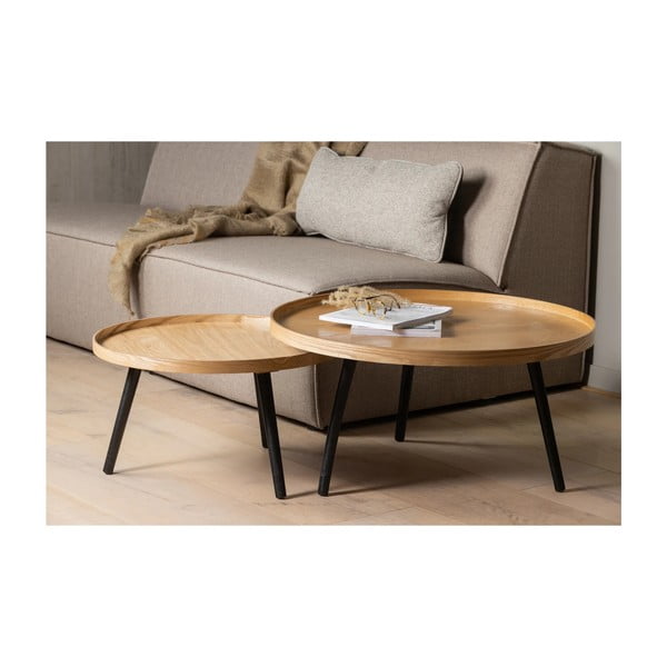 Масичка за кафе в бежово и черно, ø 60 cm Mesa - WOOOD-image-4