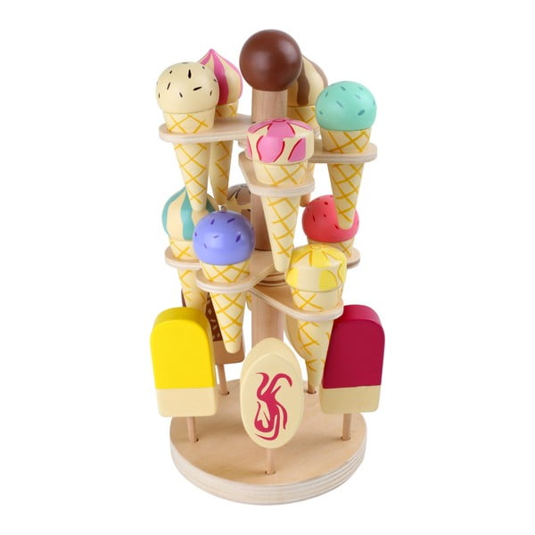 Комплект дървени играчки за сладолед със стойка за лед - Legler