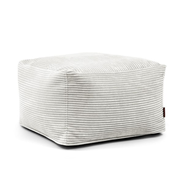 Кремав пуф от рипсено кадифе Softbox MooG – SLOWDOWN