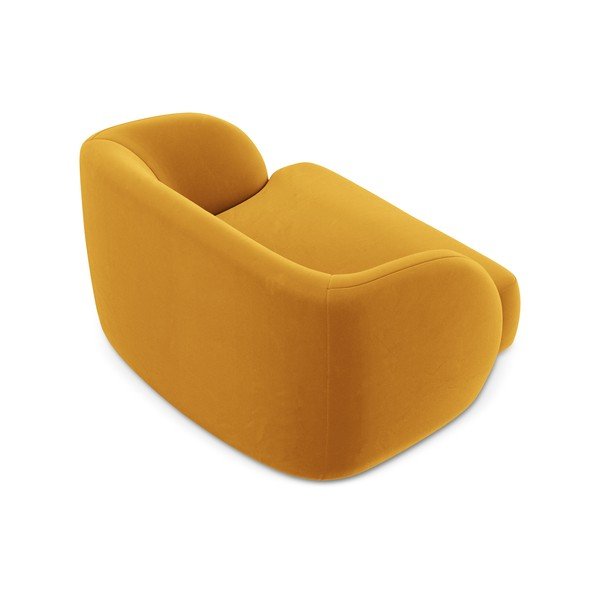 Кадифено кресло в цвят горчица Miley - Micadoni Home-image-4