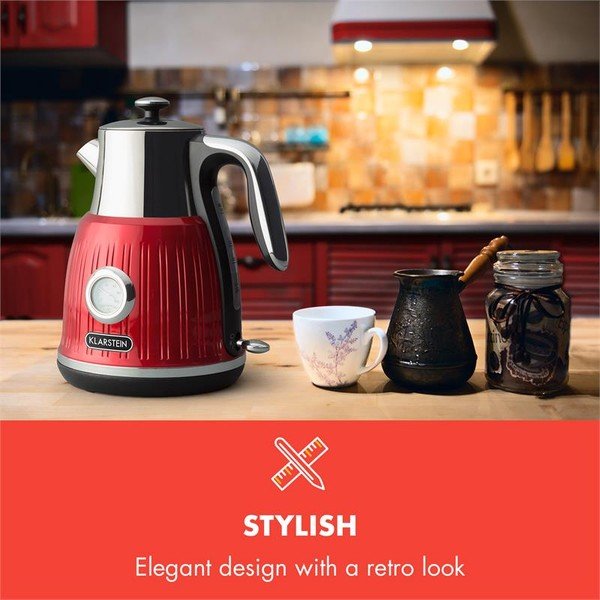 Червен чайник Cancan - Klarstein-image-1
