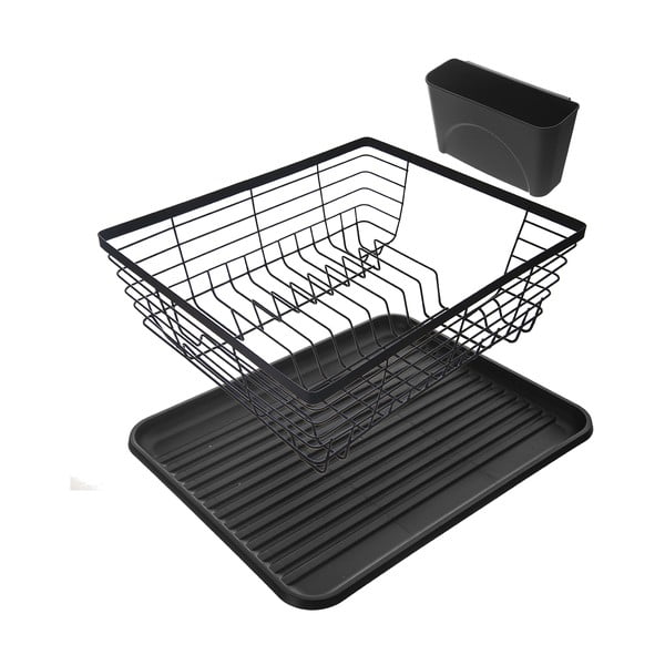 Черна метална тавичка за оттичане 36x30,5 cm Radka – Orion-image-4