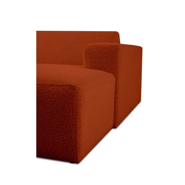 Модулен диван от букле в тухлен цвят (десен ъгъл) Roxy – Scandic-image-4