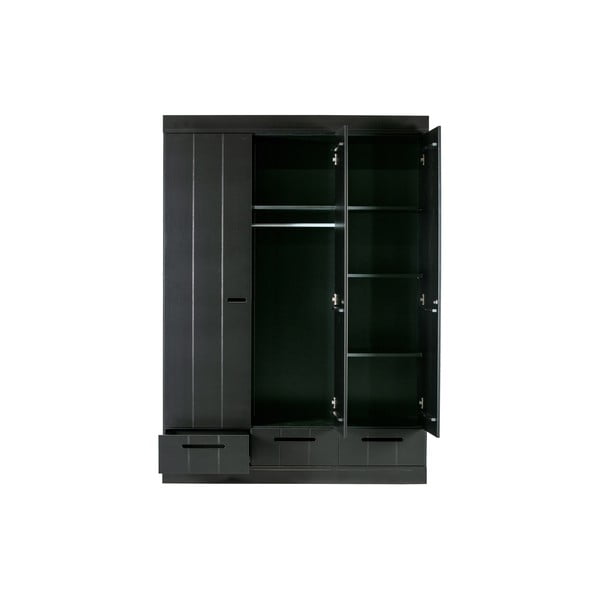 Гардероб от черен бор 140x195 cm Connect - WOOOD-image-3