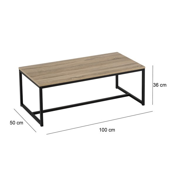 Масичка за кафе в естествен цвят 50x100 cm Urban - Casa Selección-image-2