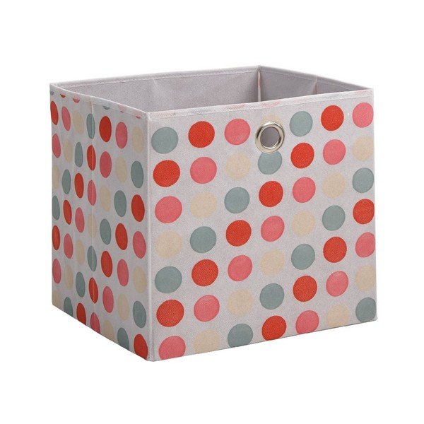 Růžový úložný box 13Casa Dotted