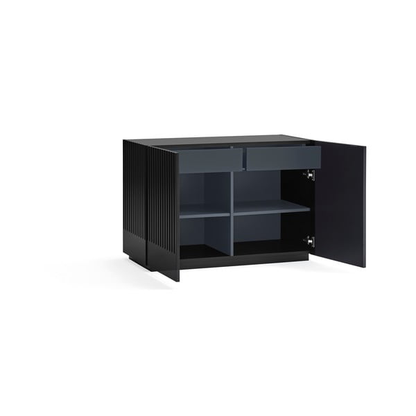 Черен нисък скрин с чекмеджета 100x70 cm Doric - Teulat-image-3