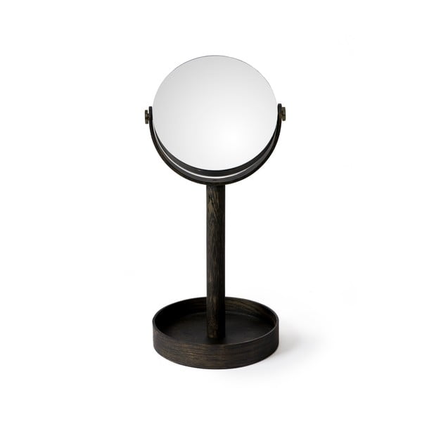 Огледало за маса с дъбов рафт Magnify Dark - Wireworks-image-2