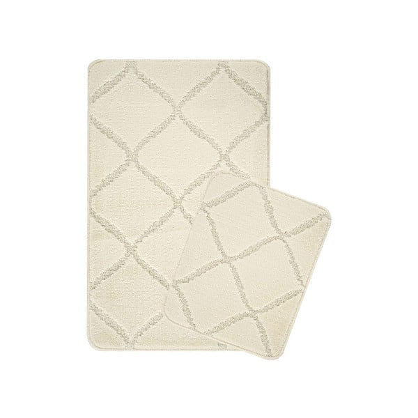 Кремави килими за баня в комплект от 2 бр. 50x80 cm Cizgili – Foutastic