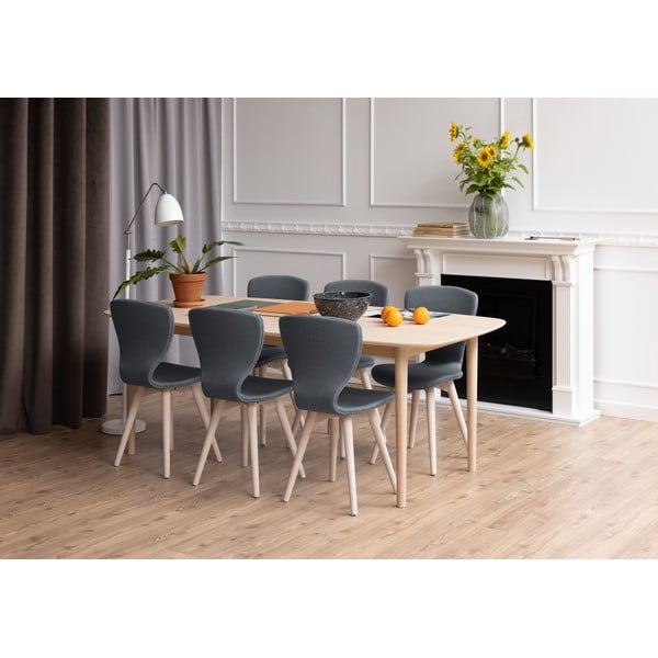 Сгъваема маса за хранене с плот от дъб 210x100 cm Aston - Actona-image-1