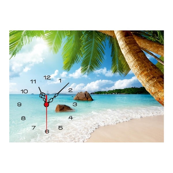 Nástěnné hodiny v obraze Tropical Paradise Palm