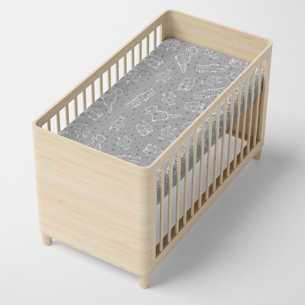 Бебешки памучен чаршаф , 60 x 120 cm Best Buddies - Moshi Moshi-image-1