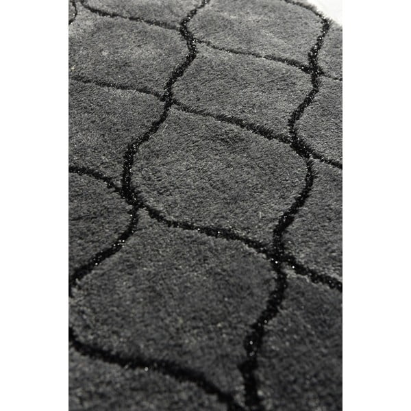 Комплект от 2 тъмно сиви правоъгълни килима за баня Wave - Foutastic-image-3