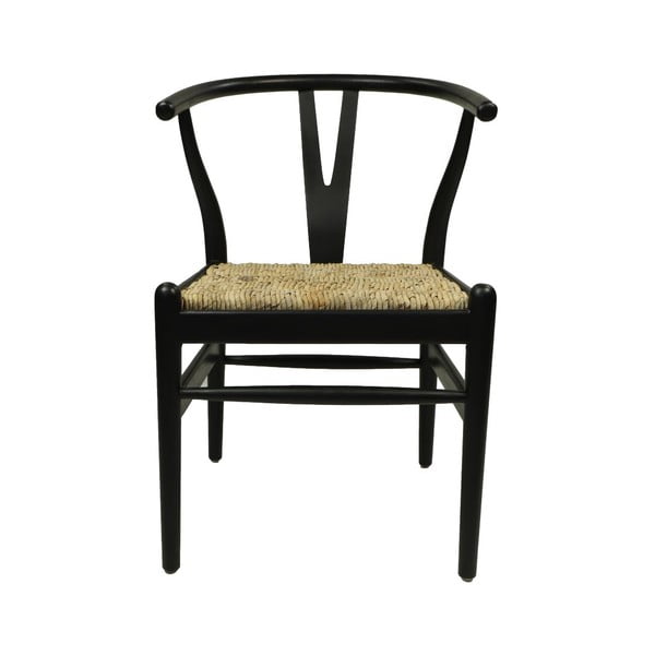 Черен махагонов стол за хранене Wishbone - HSM collection