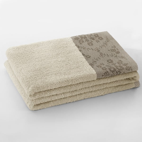 Бежова памучена хавлиена кърпа от тери 70x140 cm Crea – AmeliaHome