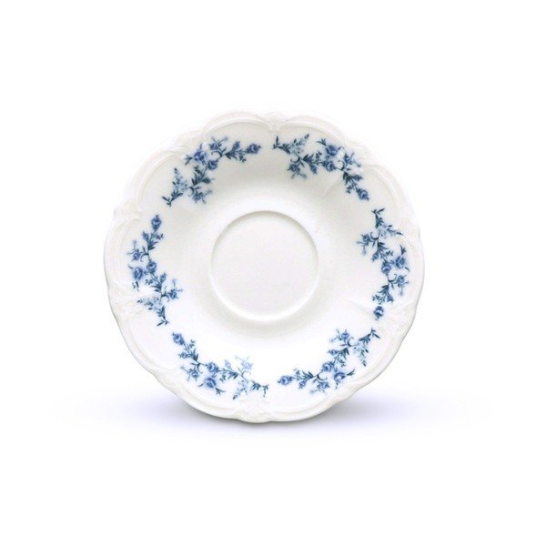 Бяла/синя порцеланова чинийка ø 12 cm Retro – BonBistro