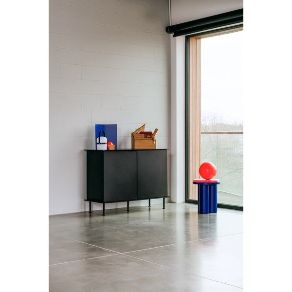 Черен скрин с отвор за кабели 120x88x50 cm Suumo – noo.ma-image-1