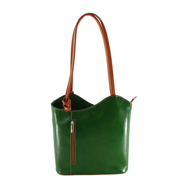 Зелена кожена чанта Phoebe - Chicca Borse