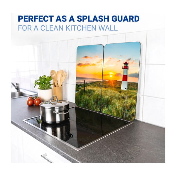 Капаци за печка в комплект от 2 броя от закалено стъкло 52x30 cm Lighthouse - Maximex-image-4