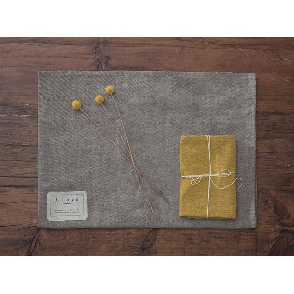 Комплект от 4 ленени салфетки, бежови, 43 x 43 cm - Really Nice Things-image-2