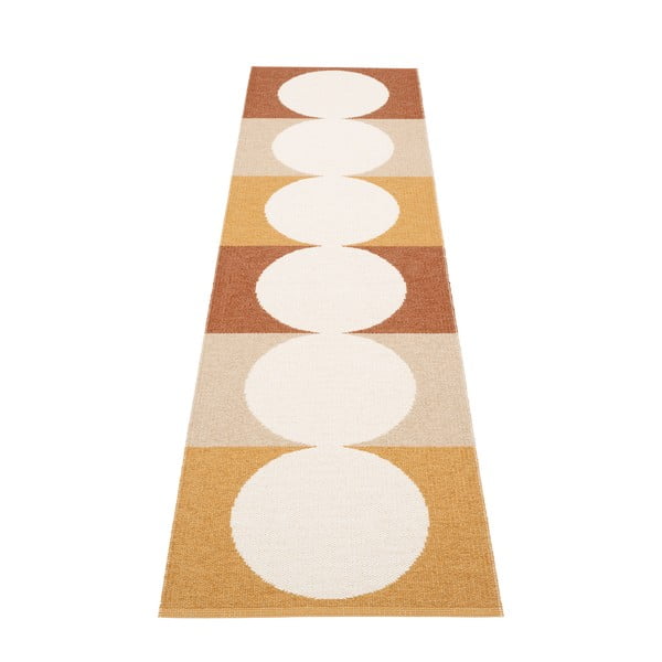 Пътека за открито и закрито в цвят жълта охра и крема 70x280 cm Otto Harvest – Pappelina-image-2