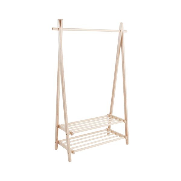 Стойка за дрехи от масивен бор в светло естествен цвят 100x150x41 cm Cole – Jotex-image-2