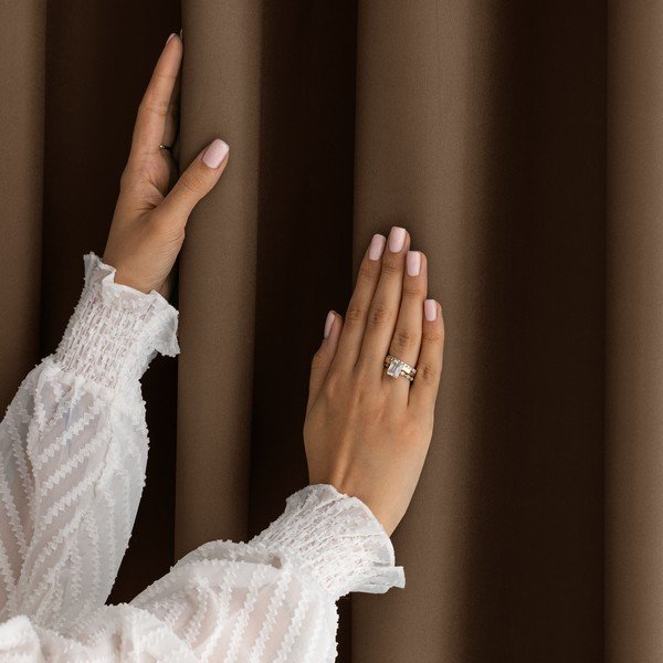 Кафяво затъмняващо перде 140x250 cm Carli Tie – Restilo-image-2