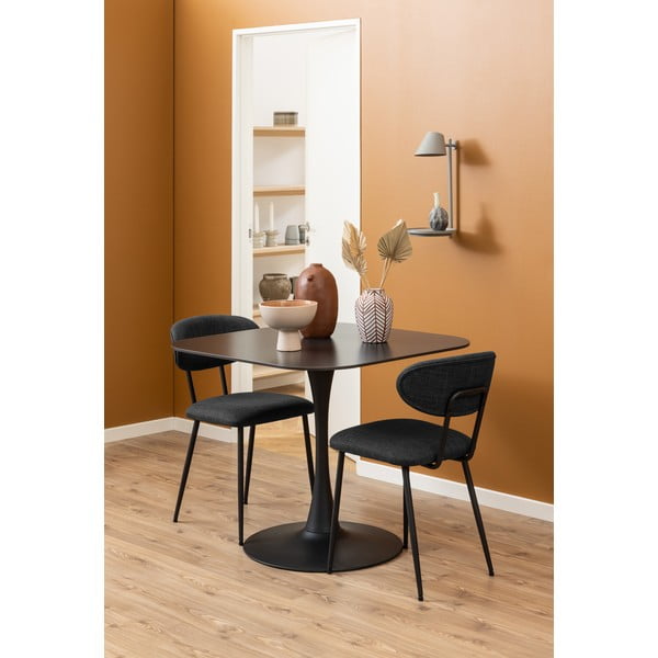 Антрацитни трапезни столове в комплект от 2 броя Denise - Actona-image-2