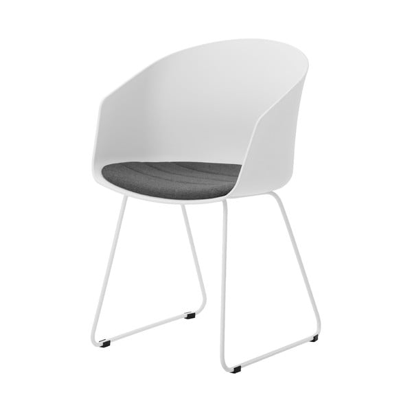 Бял трапезен стол с бели крака 40 Moon - Interstil