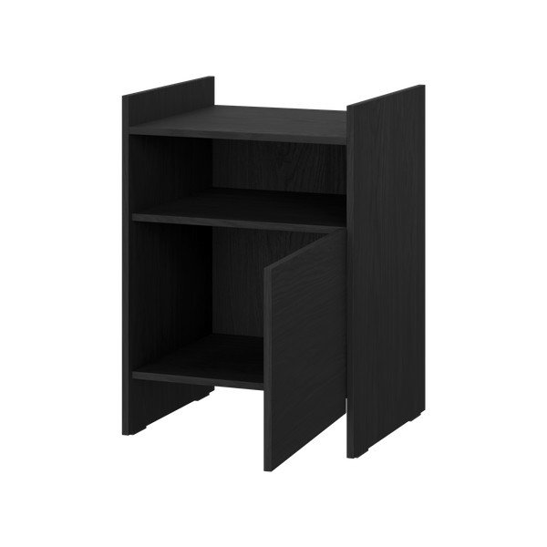 Черно нощно шкафче с рафтове Toopt – noo.ma-image-2