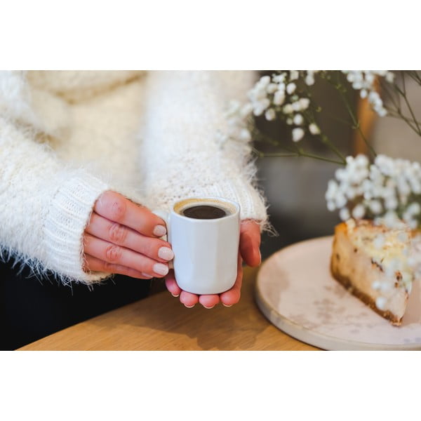 Бели глинени чаши за еспресо в комплект от 2 бр. 80 ml Fuori – Vialli Design-image-4