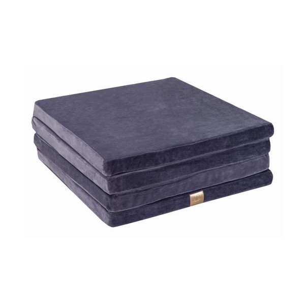 Сиво-синьо детско килимче за игра 120x120 cm – Meowbaby-image-2