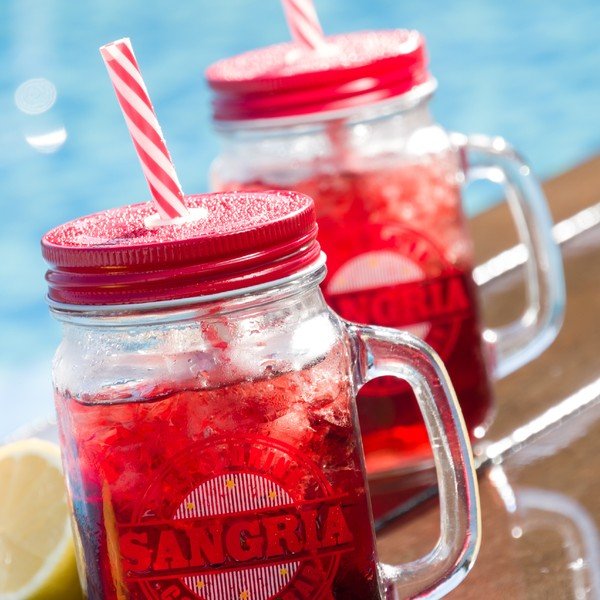 Чаша с капак и сламка Sangría, 450 ml - InnovaGoods-image-1