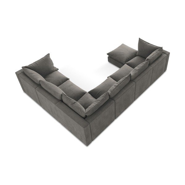 Тъмносив ъглов диван (десен ъгъл/U форма) Manao – Makamii-image-3