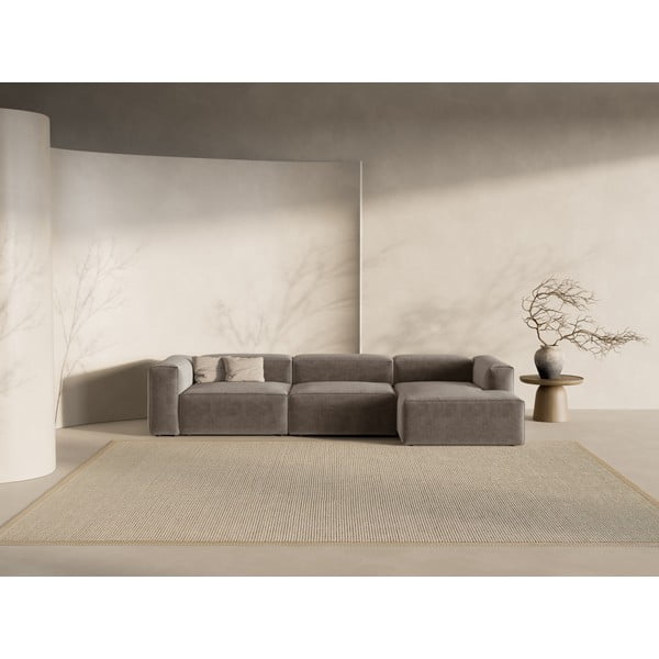 Кафяв ъглов диван (десен ъгъл) Bergamo – Cosmopolitan Design-image-1