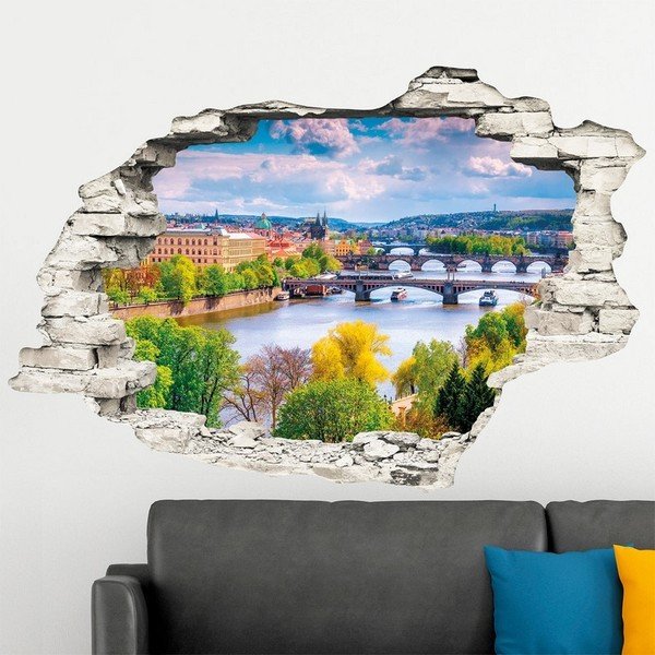 3D стикер за стена Пражка пролет, 90 x 60 cm - Ambiance-image-1